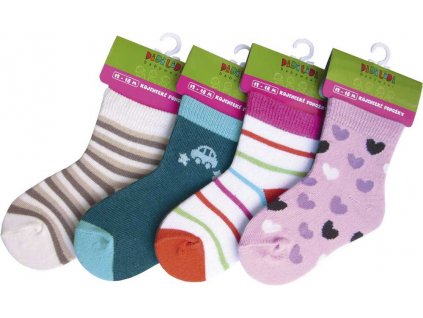 Kojenecké ponožky vzor 12 - 18 měsíců - balení 12 párů