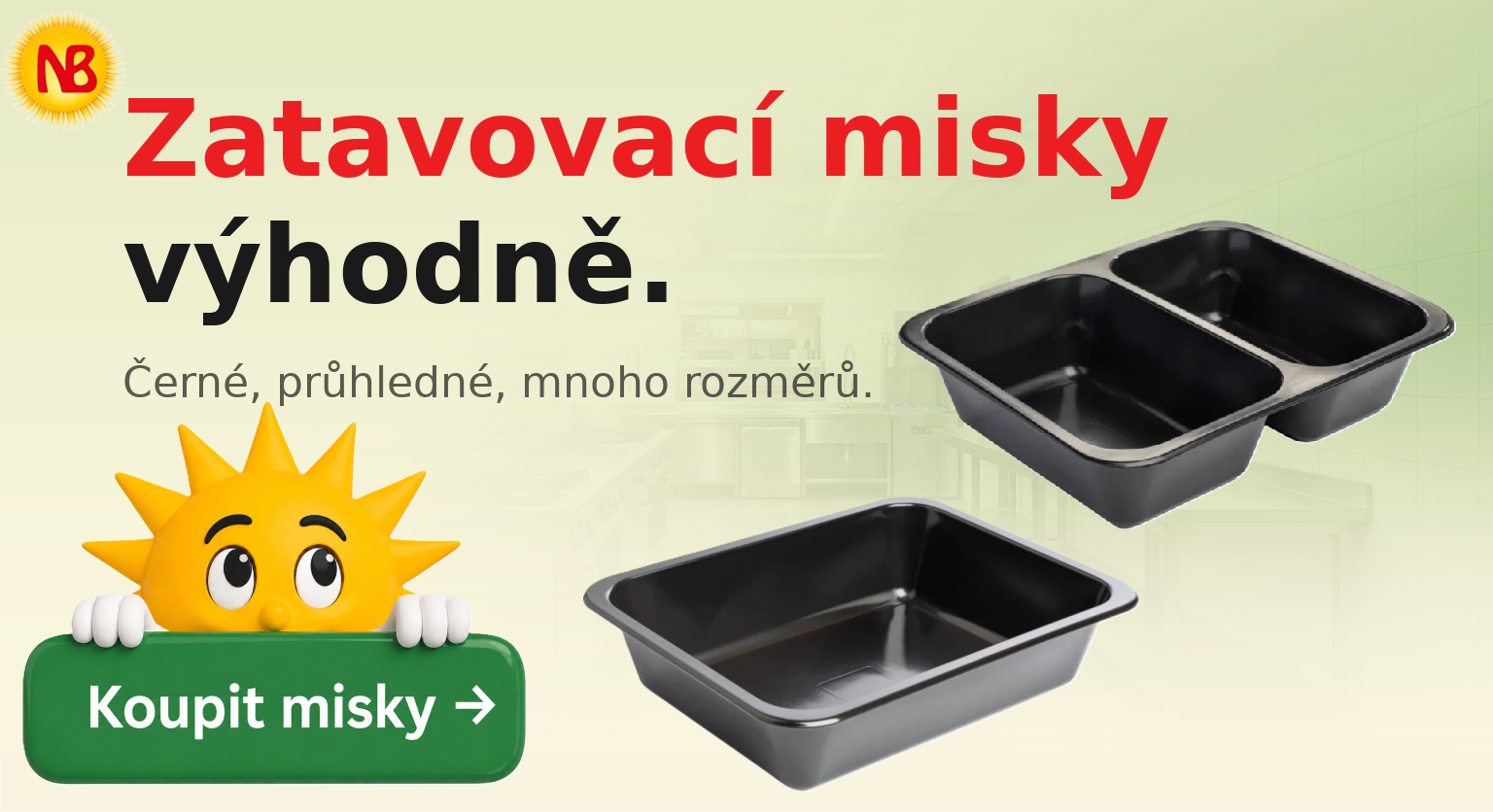 Zatavovací misky výhodně — mnoho rozměrů pro takeaway a rozvoz
