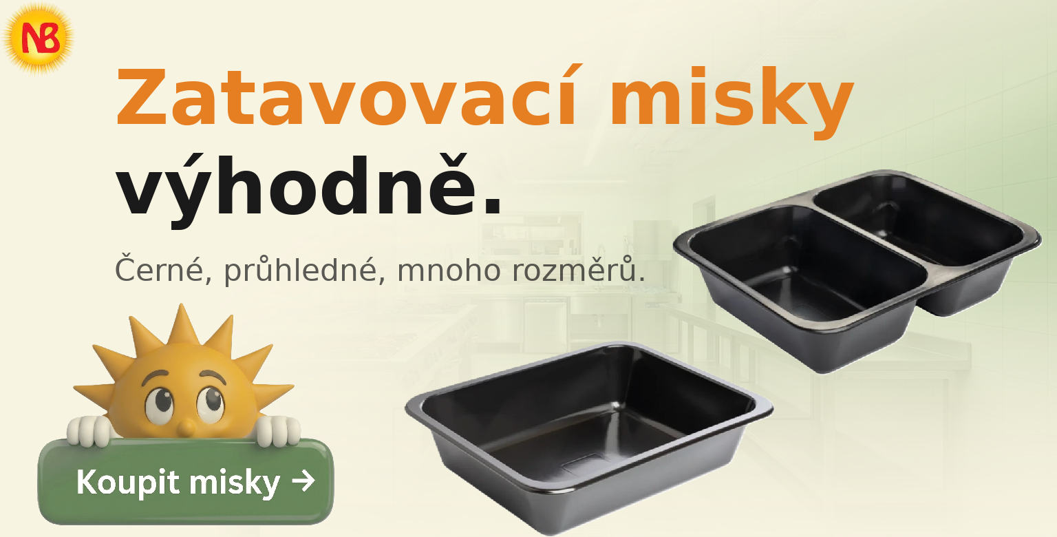 Zatavovací misky výhodně — mnoho rozměrů pro takeaway a rozvoz