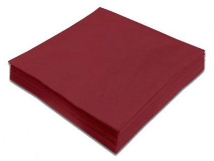 Ubrousky 2 vrstvé 33x33 cm bordó