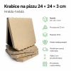Krabice na pizzu 24 x 24 x 3 cm hnědo-hnědá 2