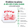 Krabice na pizzu A 40x40x3 bílo-hnědá univerzální potisk 2