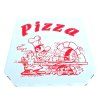 Krabice na pizzu A 40x40x3 bílo-hnědá - univerzální potisk
