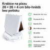 Krabice na pizzu 26x26x4 cm bílo-hnědá bez potisku 2