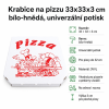 Krabice na pizzu 33x33x3cm bílo - hnědá, univerzální potisk 2