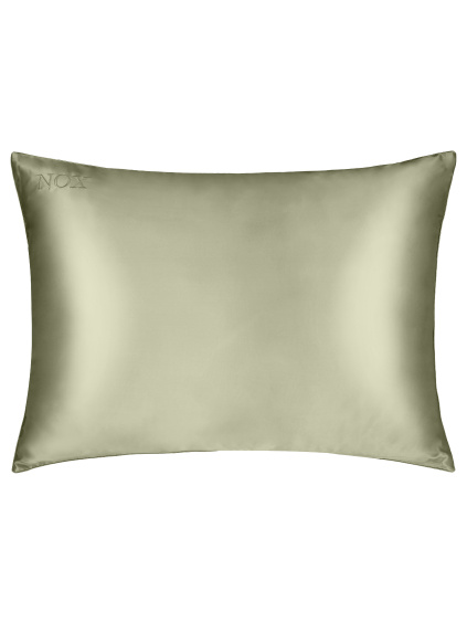 Hedvábný povlak na polštář NOX| pistáciově zelená