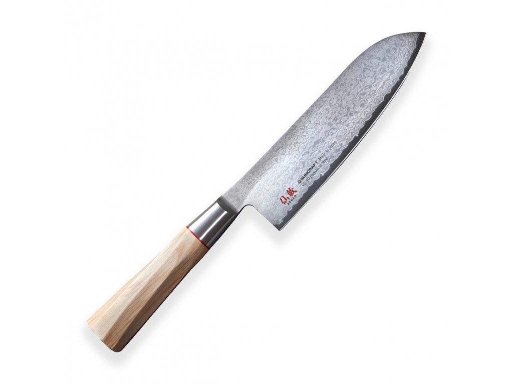 nůž Santoku 167 mm Suncraft Senzo Twisted Octagon Damascus