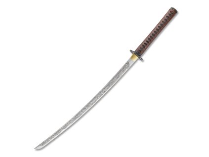 Replika meče katana Hiromasu 2,30 Shaku, uhlíková ocel AISI 1045, kresba na ostří