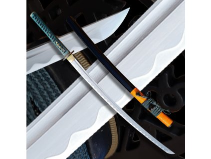 Dekorativní replika meče katana Dorei 2,30 Shaku, uhlíková ocel AISI 1045, leštěná imitace hamonu, Yokote