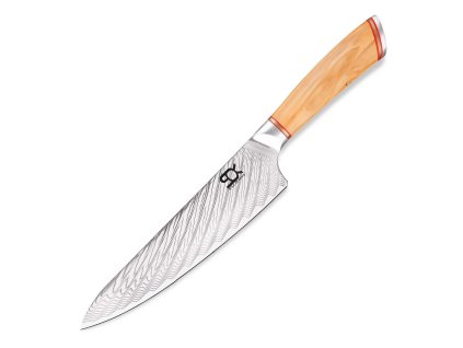25547 kucharsky nuz chef 205 mm sok olive sunshine damascus 1
