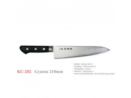 nůž Gyutou 210mm Kanetsune KC-200 Series