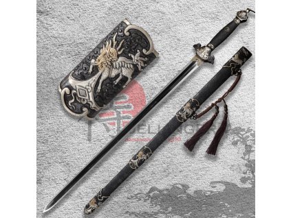 4494 cinsky mec dynastie ming feather grain damascus steel