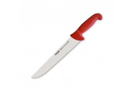 řeznický plátkovací nůž 255 mm červený, Pirge BUTCHER'S