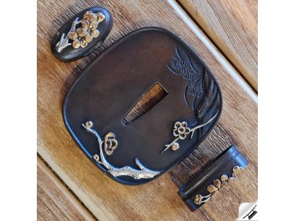 5271 koshirae flowers ozdobna vybava samurajskeho mece