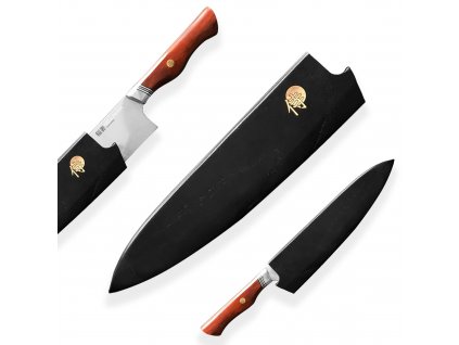 dřevěná magnetická Saya Dellinger pro nůž Chef/Gyuto do délky ostří 210 mm - rovný bolster