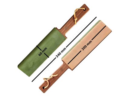 Obtahovací oválná kůže na ořechovém prkénku - oboustranná