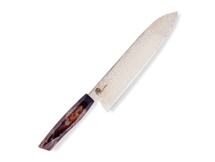 nůž Chef 200 mm Dellinger Resin Mesh Gold Damascus 1