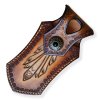 Kožené stylové pouzdro pro zavírací lovecký nůž, ručně stehované