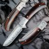 Lovecký zavírací damaškový nůž Dellinger Scorpion Iron-Wood Flipper b