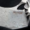 Zavírací damaškový nůž Dellinger Rocker VG-10 Damascus Steel s koženým pouzdrem n