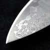 Zavírací damaškový nůž Dellinger Rocker VG-10 Damascus Steel s koženým pouzdrem p