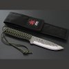 Japonský bojový pevný nůž Kanetsune Seki Karasu Blue Steel, paracord b