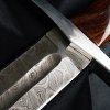 Funkční ostřený meč Cruzada Sword z uhlíkové damaškové oceli, kožené pouzdro f
