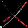 4929 1 reddo japanese katana t 10 steel yokote real hitatsura hamon