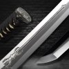4044 4 dragon japanese katana tamahagane steel horimono yokote suguha hamon