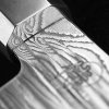 nůž Santoku 180 mm Dellinger Forged White Wave Damascus 5