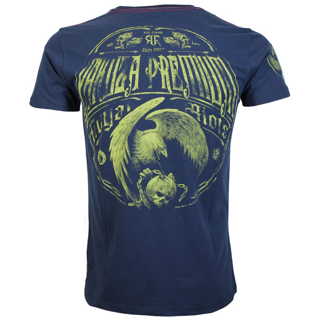Tričko Yakuza Premium 3710 SUPERSOFT Vintage modré, Royal Riot´s 1