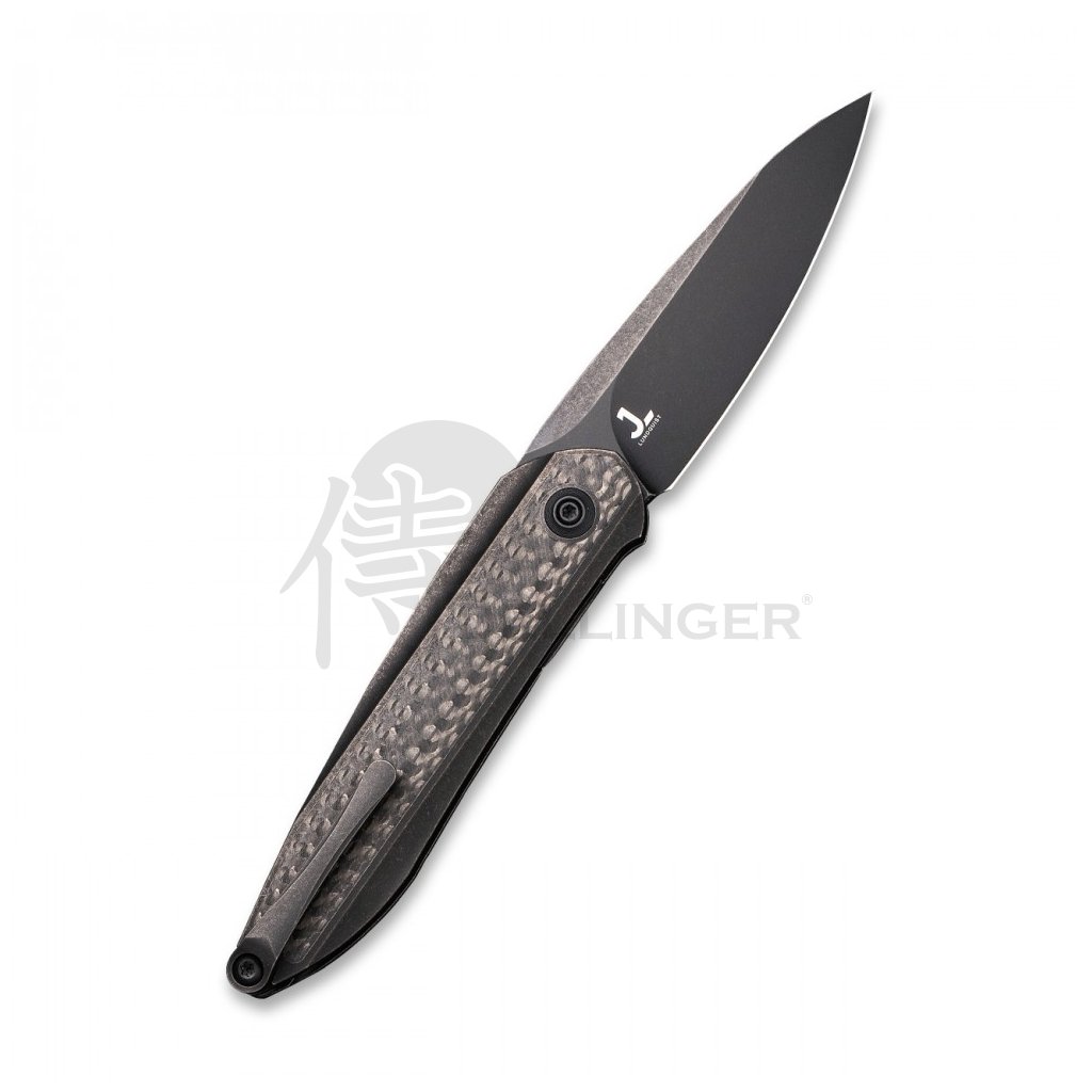 folding knife WEKNIFE Black Void Opus - Black Blade, Justin Lundquist design