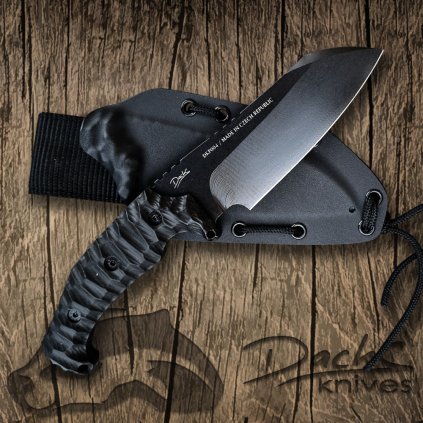 taktický nůž ARES III Radim Dachs, Black Kydex N690 DKP004BLACK