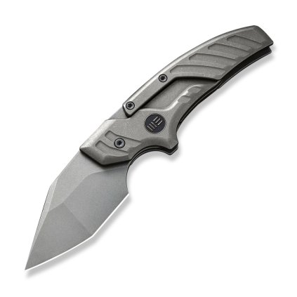 Multifunkční nůž a dýka WEKNIFE Typhoeus Grey s titanovou rukojetí a čepelí stonewashed.