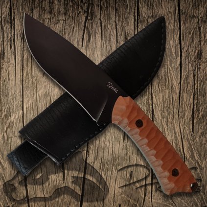 knife PÁRÁČEK brown Radim Dachs, carbon steel 14 260