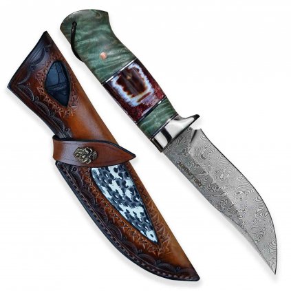 nůž lovecký Waldmann mammut Damascus H08 5