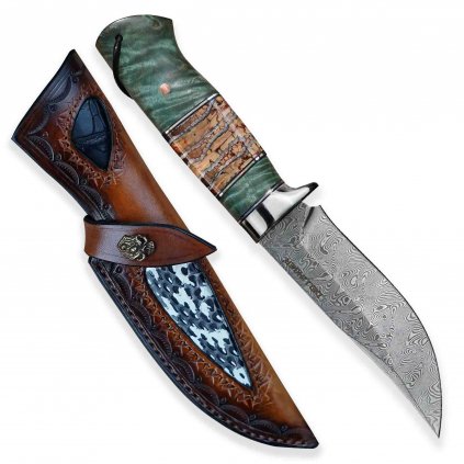 nůž lovecký Waldmann mammut Damascus H08 7