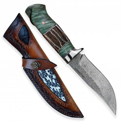 nůž lovecký Waldmann mammut Damascus H08 8