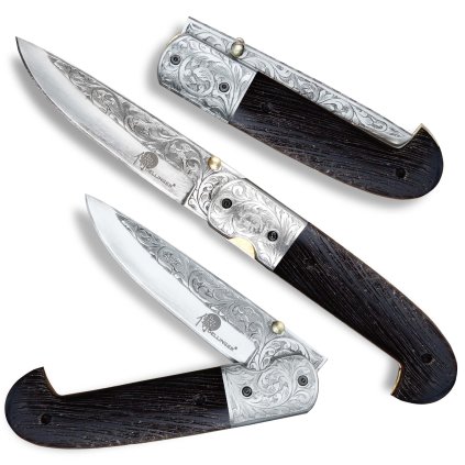 Zavírací nůž Dellinger Kizama D2 Wenge – rytá čepel, outdoor a EDC