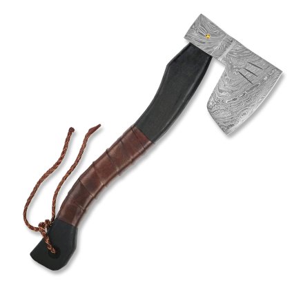 Damašková sekera Dellinger Vikinghjerte – 352 vrstev, pro outdoor a bushcraft
