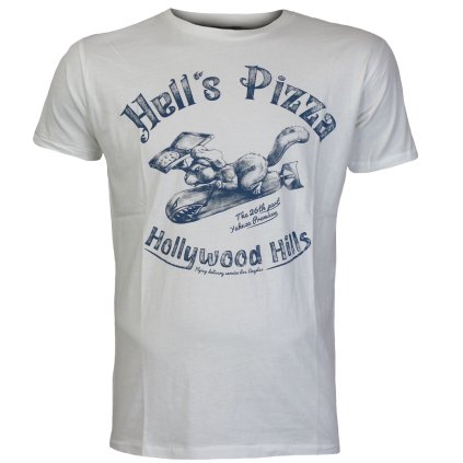 Yakuza Premium Tričko Hells Pizza 3810 bílé 1