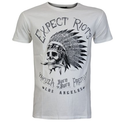 Tričko Yakuza Premium 3813 bílé, Expect Riots, Los Angeles 2