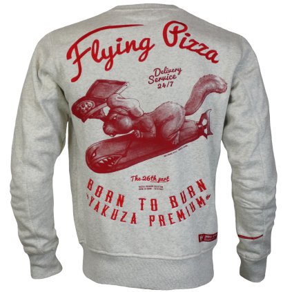 Mikina Yakuza Premium 3821C Hell Rider světle šedá 1