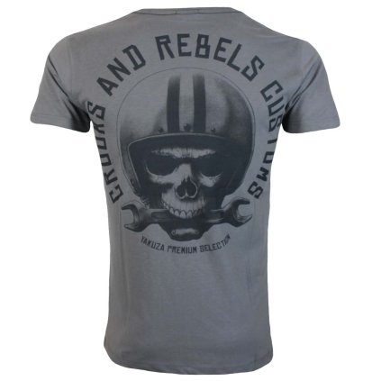 Tričko Yakuza Premium 3600 Crooks and rebels Customs šedé.jpg1