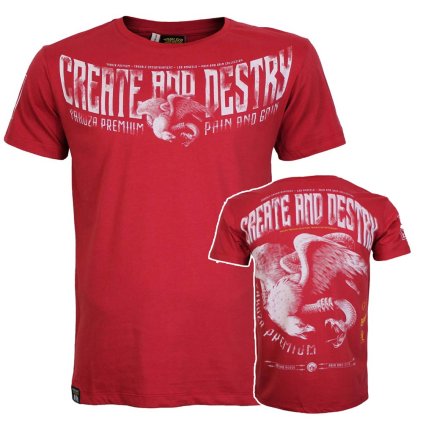 Tričko Yakuza Premium 3905 červené Create and Destroy, Pain and Gain Los Angeles 9