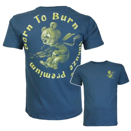 Tričko Yakuza Premium 3908 modré Born to Burn 8