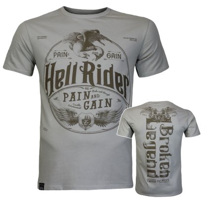 Tričko Yakuza Premium 3912 šedé Pain and Gain, Hell Rider 5