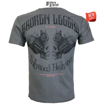 Pánské šedé tričko Yakuza Premium YPS BL 203 – Hollywood Hellracer 1