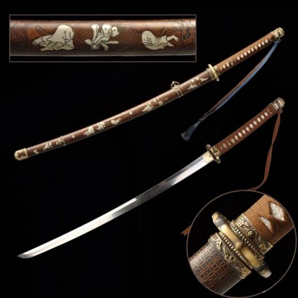 Chinese sword GUNTO type III, aisi 1095 steel, real hamon