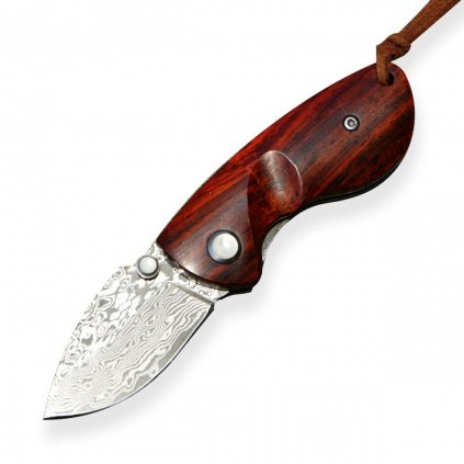 small hunting folding knife Dellinger SMALL KILLER VG10 Damascus